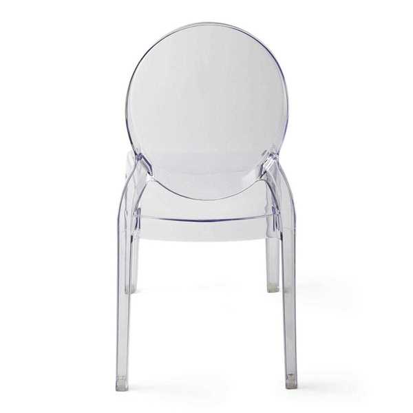 Atlas Commercial Products Sofia Stacking Chair with UV Protection Chair, Clear SC4CLR